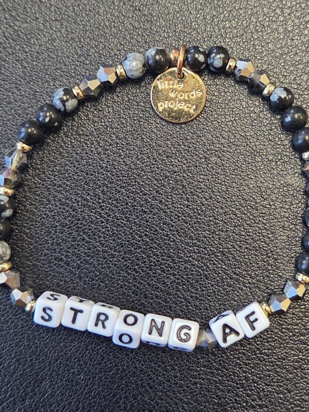 LWP “Strong Af” beaded bracelet